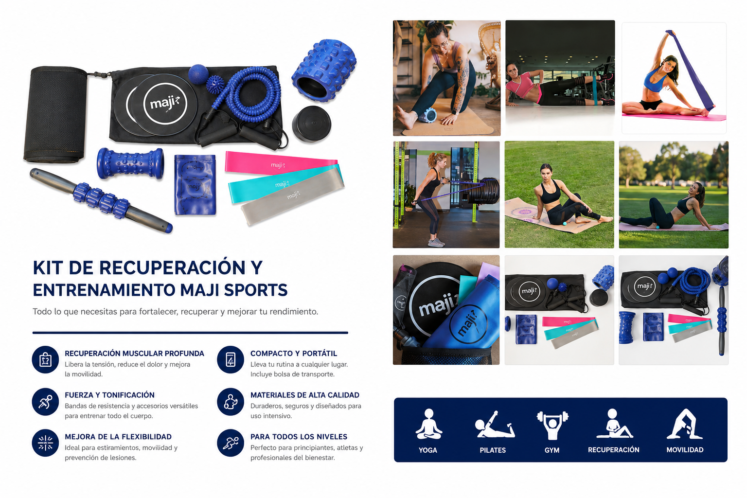 Kit Premium de Recuperación Muscular y Entrenamiento Funcional 10 en 1